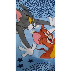Set  2 fete de perna 35 x 35 cm , bumbac  ranforce , model Tom si Jerry 