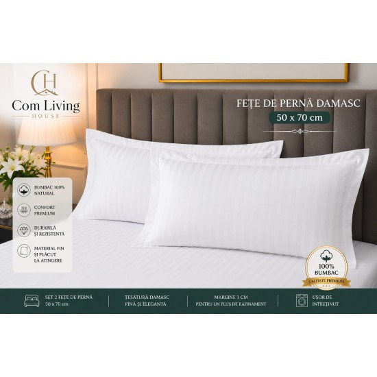 Set 2 fete de perna 50x70 cm  damasc  lux ,  in cutie eleganta de carton  speciala pentru cadouri 