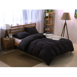 Cearceaf pilota 2 persoane 220x200 cm ranforce lux negru