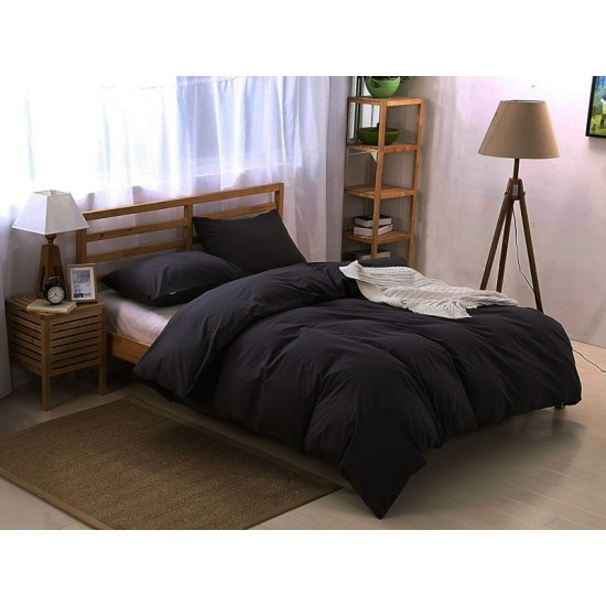 Cearceaf pilota 2 persoane 220x200 cm ranforce lux negru