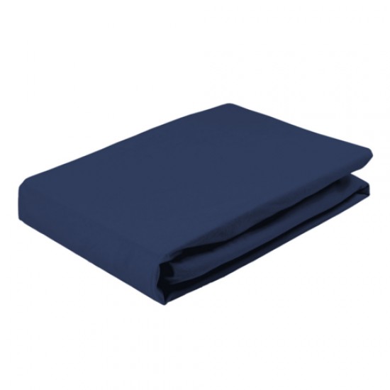 Cearceaf pilota 2 persoane 240x240 cm ranforce lux bleu inchis