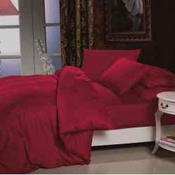 Cearceaf pilota 2 persoane 180x200 cm ranforce lux grena