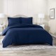 Cearceaf pilota 2 persoane 240x240 cm ranforce lux bleu inchis