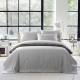 Cearceaf pilota 2 persoane 240x240 cm ranforce lux gri deschis