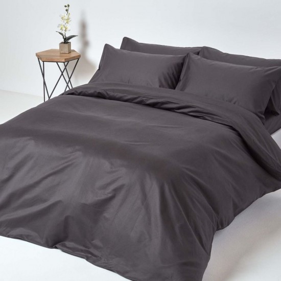 Cearceaf pilota 2 persoane 240 x240 cm ranforce lux gri inchis