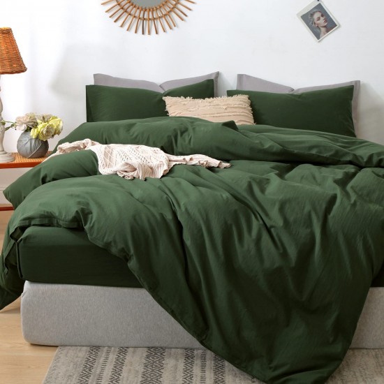 Cearceaf pilota 2 persoane 180x200 cm ranforce lux verde inchis