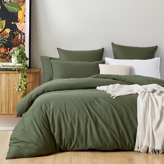 Cearceaf pilota 2 persoane 200x200 cm ranforce lux verde inchis