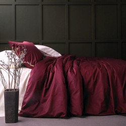Cearceaf pilota 2 persoane 240x240 cm ranforce lux grena