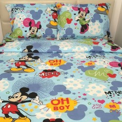 Lenjerie de Pat, Bumbac Ranforce , 2 persoane, 250 x 240 , 50X70, 220X200, 4 piese ,  desene animate 