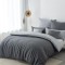 Lenjerie de Pat, Bumbac Ranforce  , 250 x 240 , 50X70,  70 x 70, 40 x 40 ,  220 X 200, 8  piese , Gri Inchis - Gri 