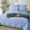 Lenjerie de Pat, Bumbac Ranforce  ,250 x 240 cm, 50X70, 140  X  200,  4 piese ,  Albastru Deschis