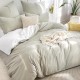 Lenjerie de Pat, Bumbac Ranforce   ,250 x 240 cm, 50X70,  200 X 200,  4 piese,  Bej deschis -Alb