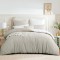 Lenjerie de Pat, Bumbac Ranforce   ,250 x 240 cm, 50X70,  200 X 200,  4 piese,  Bej deschis -Alb