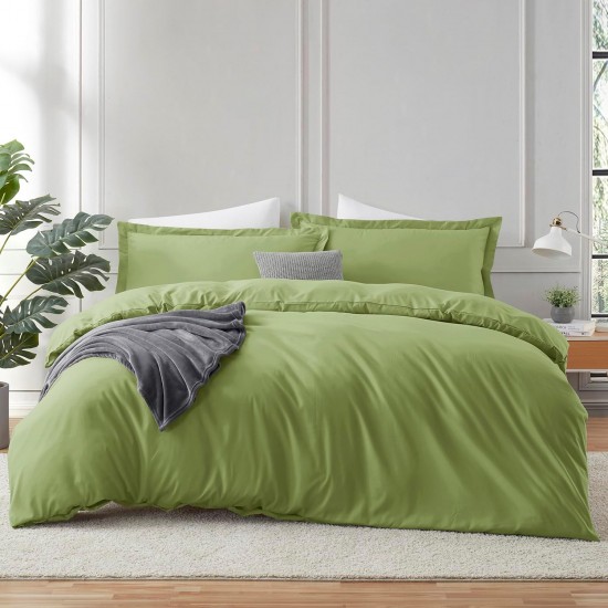 Lenjerie de Pat, Bumbac Ranforce ,   2 persoane, 250 x 240 , 50X70, 180 X 200, 4 piese,  Calla Green 