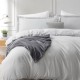Lenjerie de Pat, Bumbac Ranforce   ,250 x 240 cm, 50X70,  200 X 200,  4 piese,  Light Grey