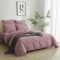 Lenjerie de Pat, Bumbac Ranforce  , 250 x 240 , 50X70,  220 X 200, 4 piese , Mauve Dark