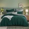 Lenjerie de Pat, Bumbac Ranforce   ,250 x 240 cm, 50X70,  200 X 200,  4 piese,  Verde Inchis -Gri 