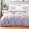 Lenjerie de Pat, Bumbac Ranforce   ,250 x 240 cm, 50X70,  200 X 200,  4 piese,  White - Liliac