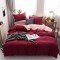 Lenjerie de Pat, Bumbac Ranforce ,  2 persoane, 250 x 240 , 50X70, 220X200, 4 piese,  visiniu -roz 